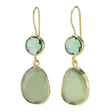 Load image into Gallery viewer, Green Agate Earrings
