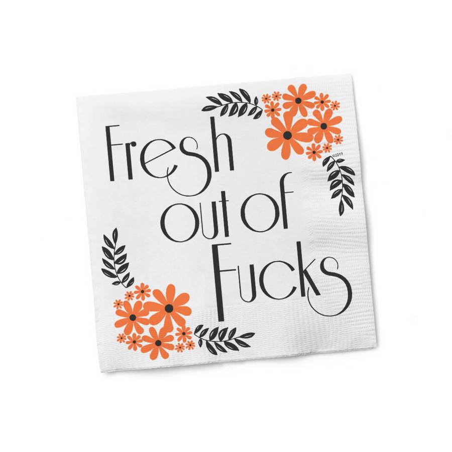 Snarky Cocktail Napkins - Fresh Out Of F*cks