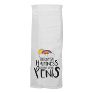Snarky  Tea Towels - Can't Say Happiness White