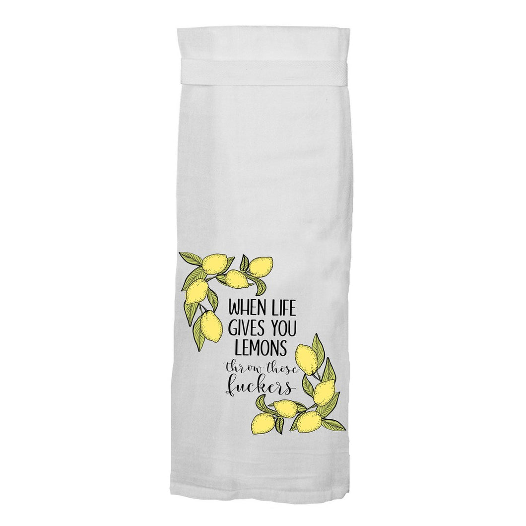 Snarky Tea Towels - Throw Lemons