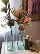 Spanish Glass Vase With Twine- Tall