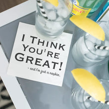 Load image into Gallery viewer, Snarky Cocktail Napkins - Just  A Napkin
